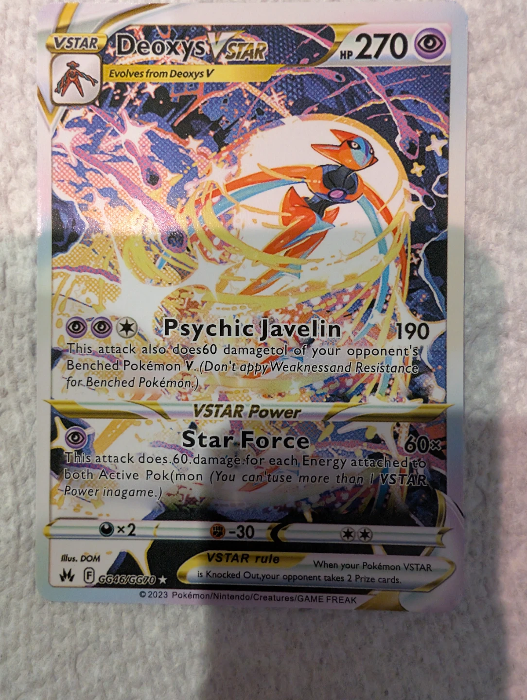 Pokemon VSTAR Deoxys  SWSH : Crown Zenith Galarian Gallery