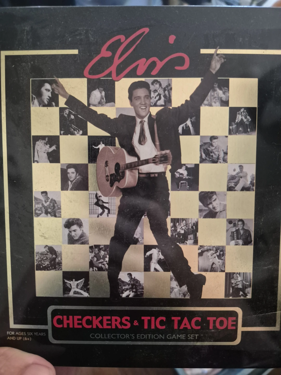 Elvis Presley Collector's Edition Checkers & Tic Tac Toe Game