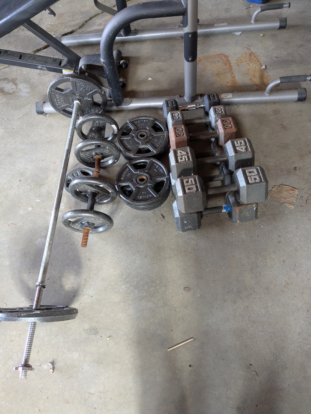 Weider 200 Weight Bench and Dumbbell Set - photo 3