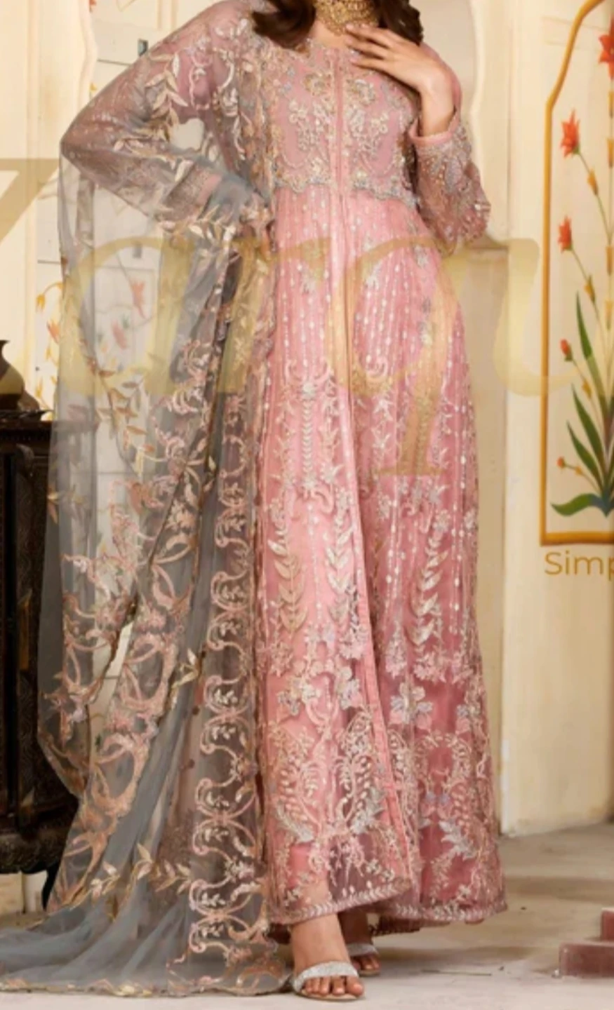 Women's Pink Eastern Ready to Wear 3-Piece Outfit