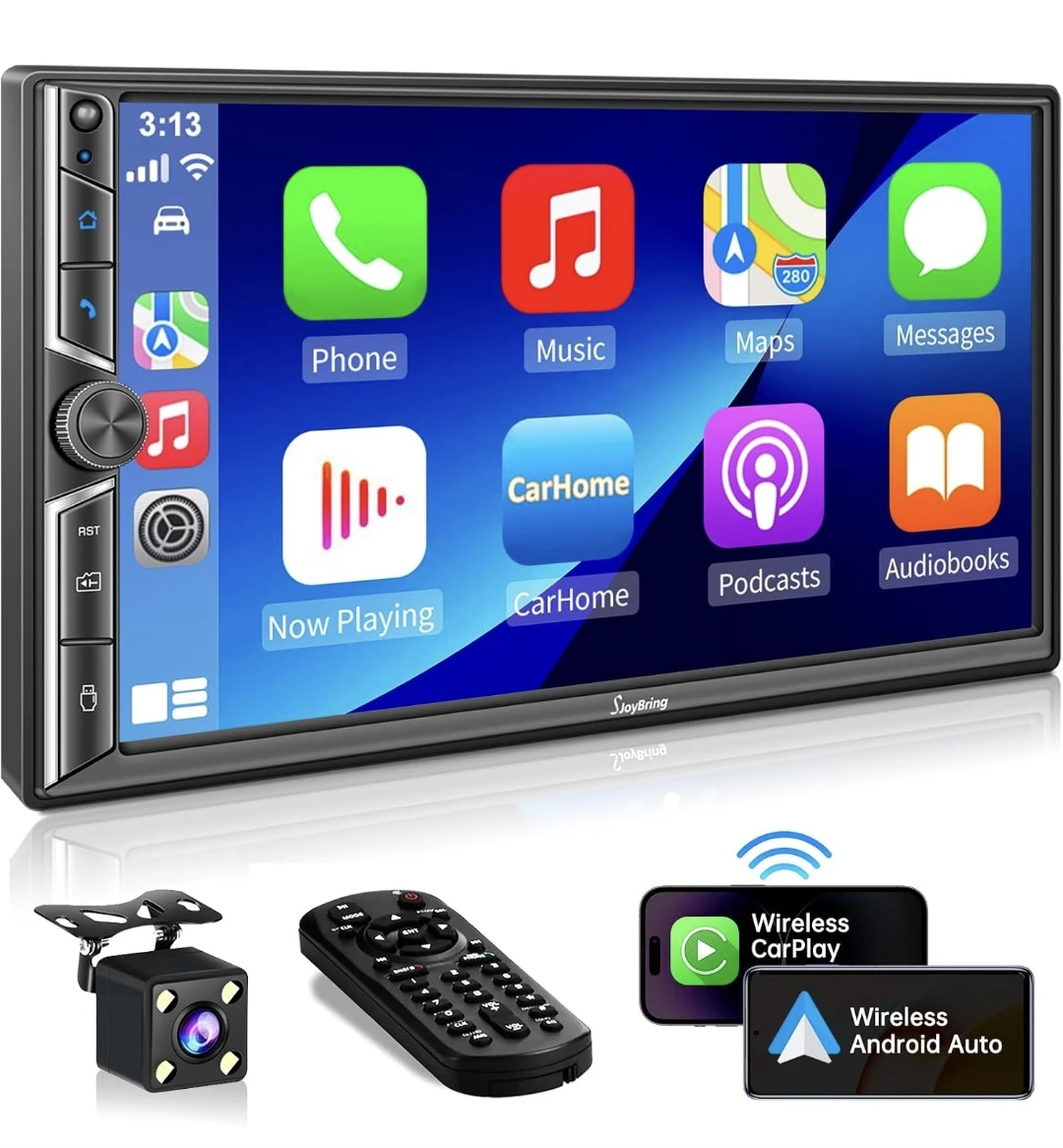 Joyringin Wireless Car Stereo with Apple CarPlay & Android Auto