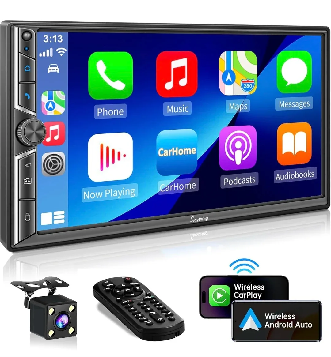 Joyringin Wireless Car Stereo with Apple CarPlay & Android Auto