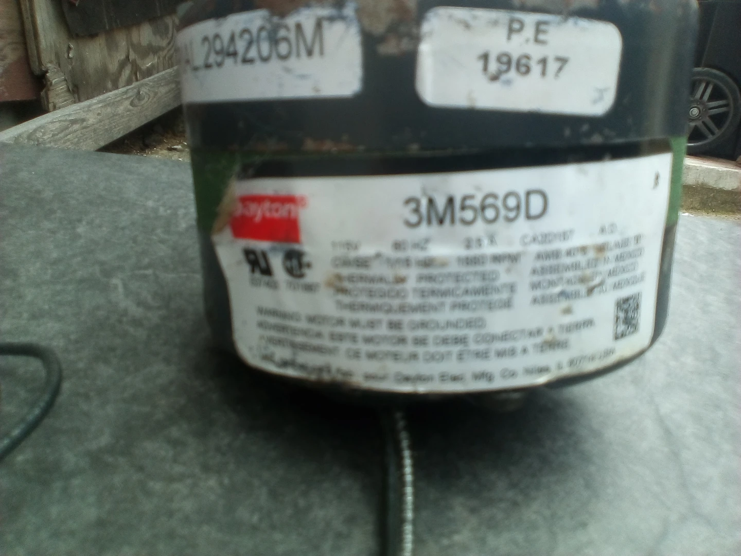 Dayton 3M569D Electric Motor