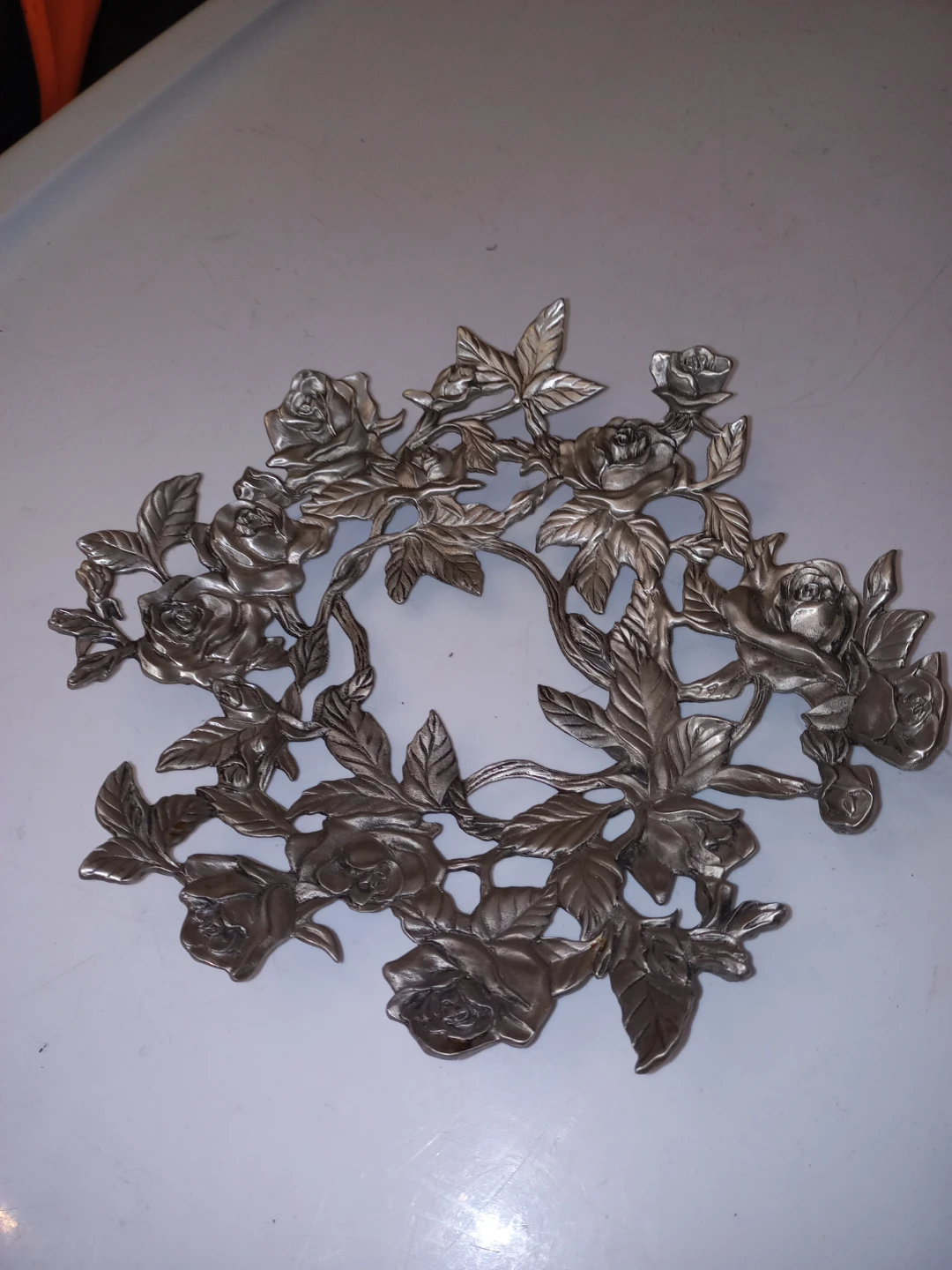 Pewter Rose Dish By Seagull Canada Etain Zinn - 1996©