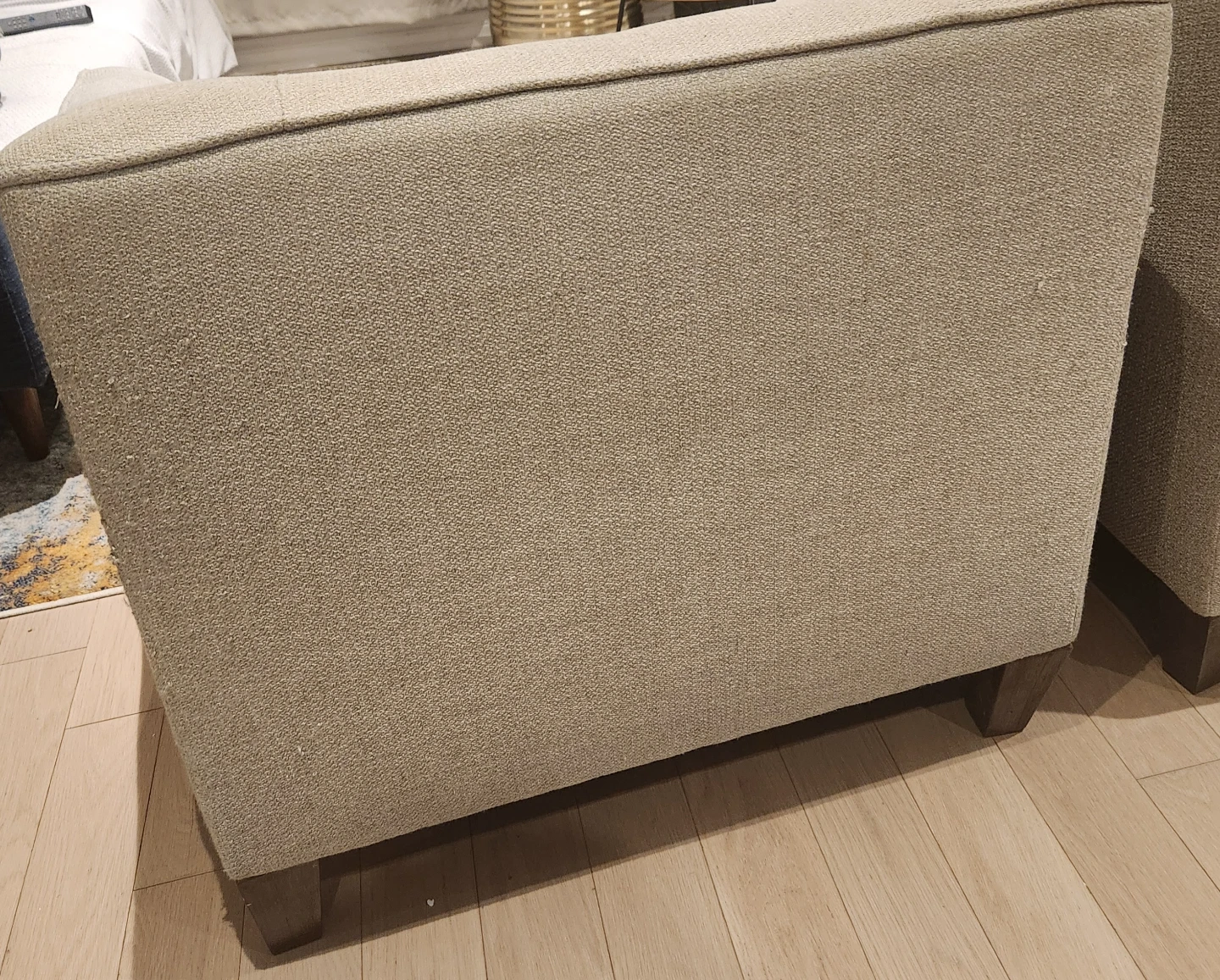 Pair of Tufted Accent Chair - Light Grey - photo 4
