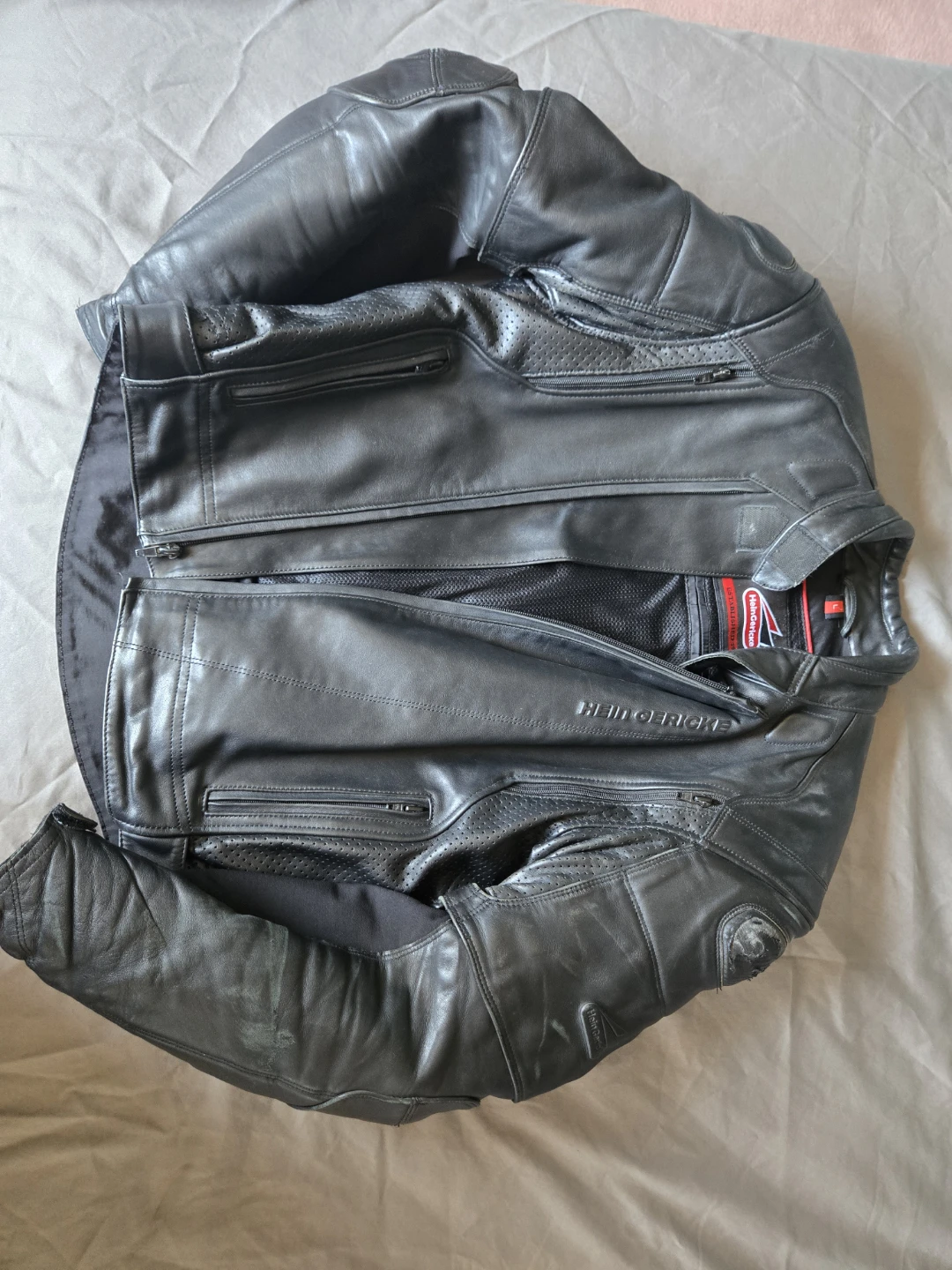 HEIN GERICKE Black Leather Motorcycle Jacket