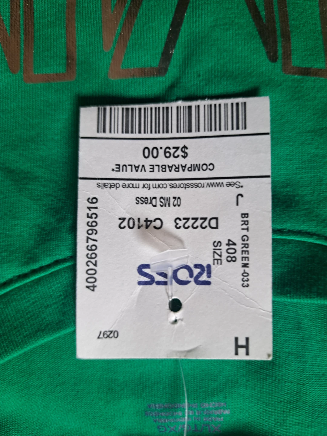 Tommy Hilfiger Green T-Shirt Size M - photo 2