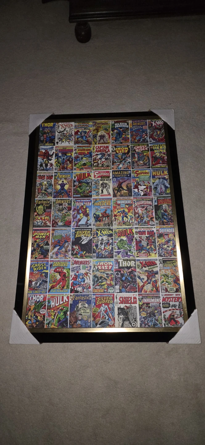 Framed Marvel Comics Collage