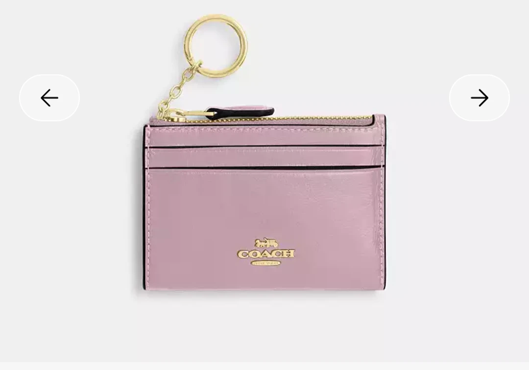 Coach Pink Leather Card Holder