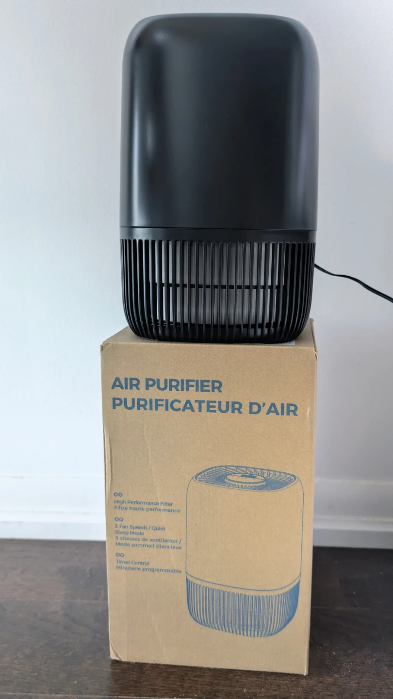 Air Purifier HEPA (3 Speeds) w/ Diffuser, Timer, and Sleep mode.