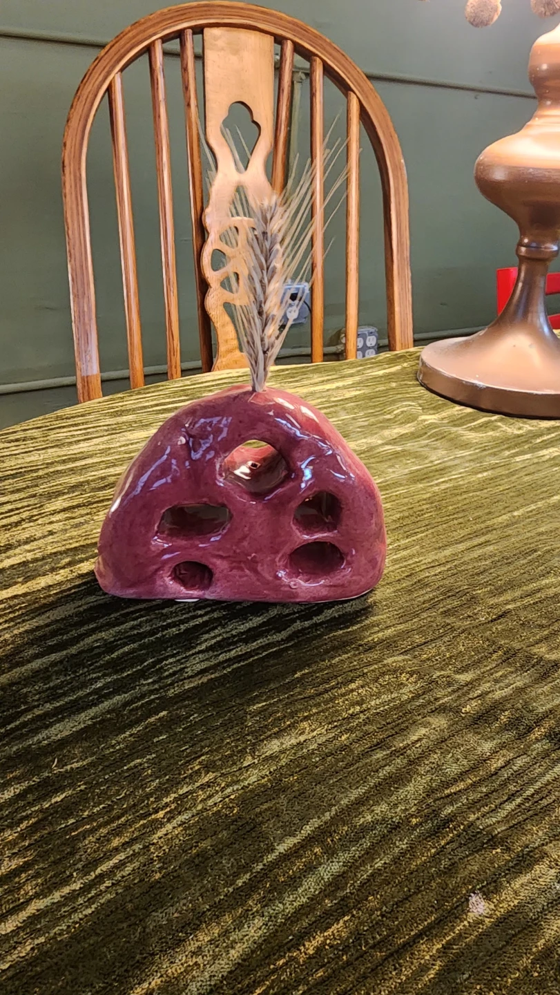 Handmade Ceramic Vase for incense or flower cutouts - photo 3