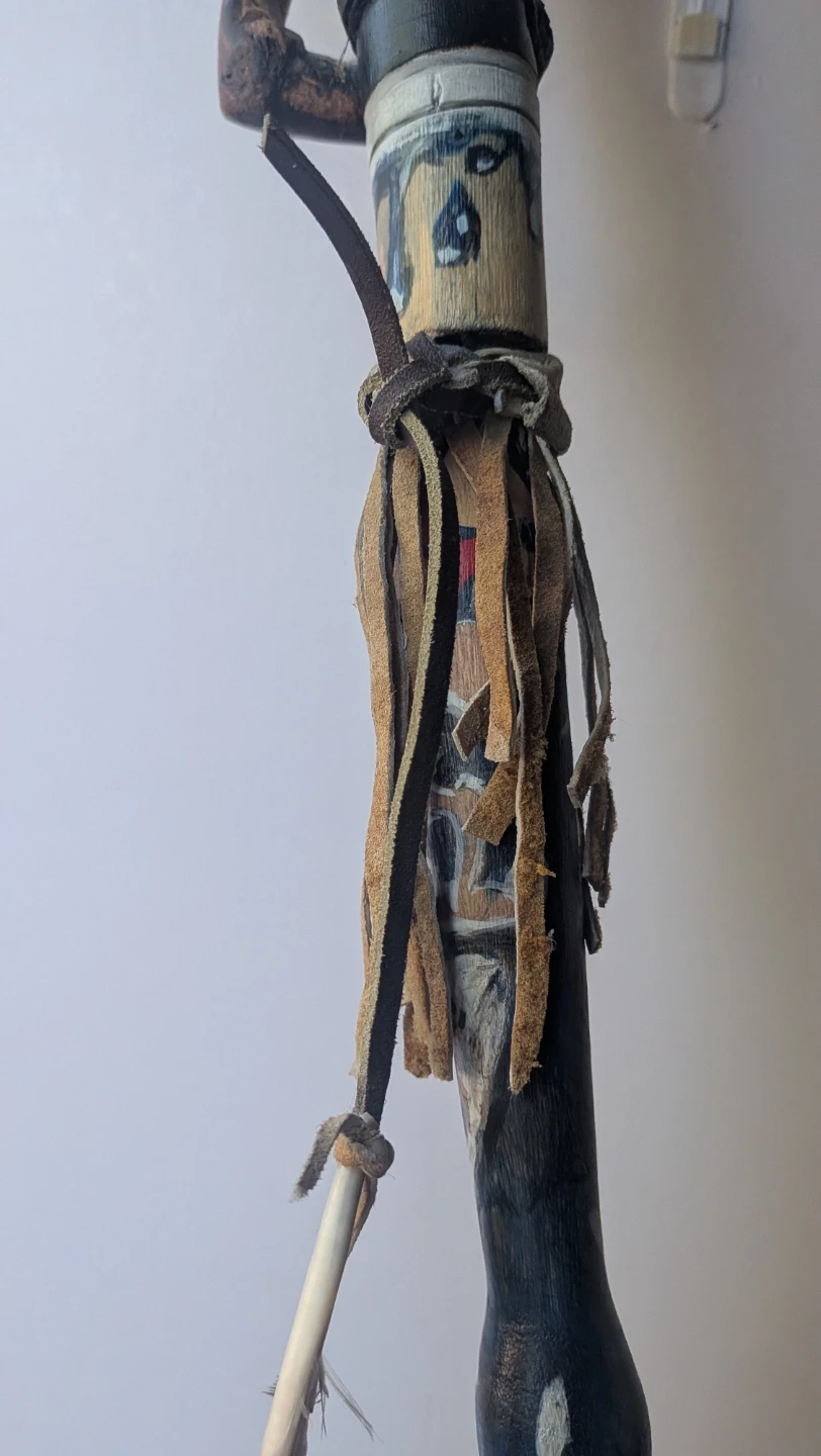 Hand-carved wooden walking stick - photo 5