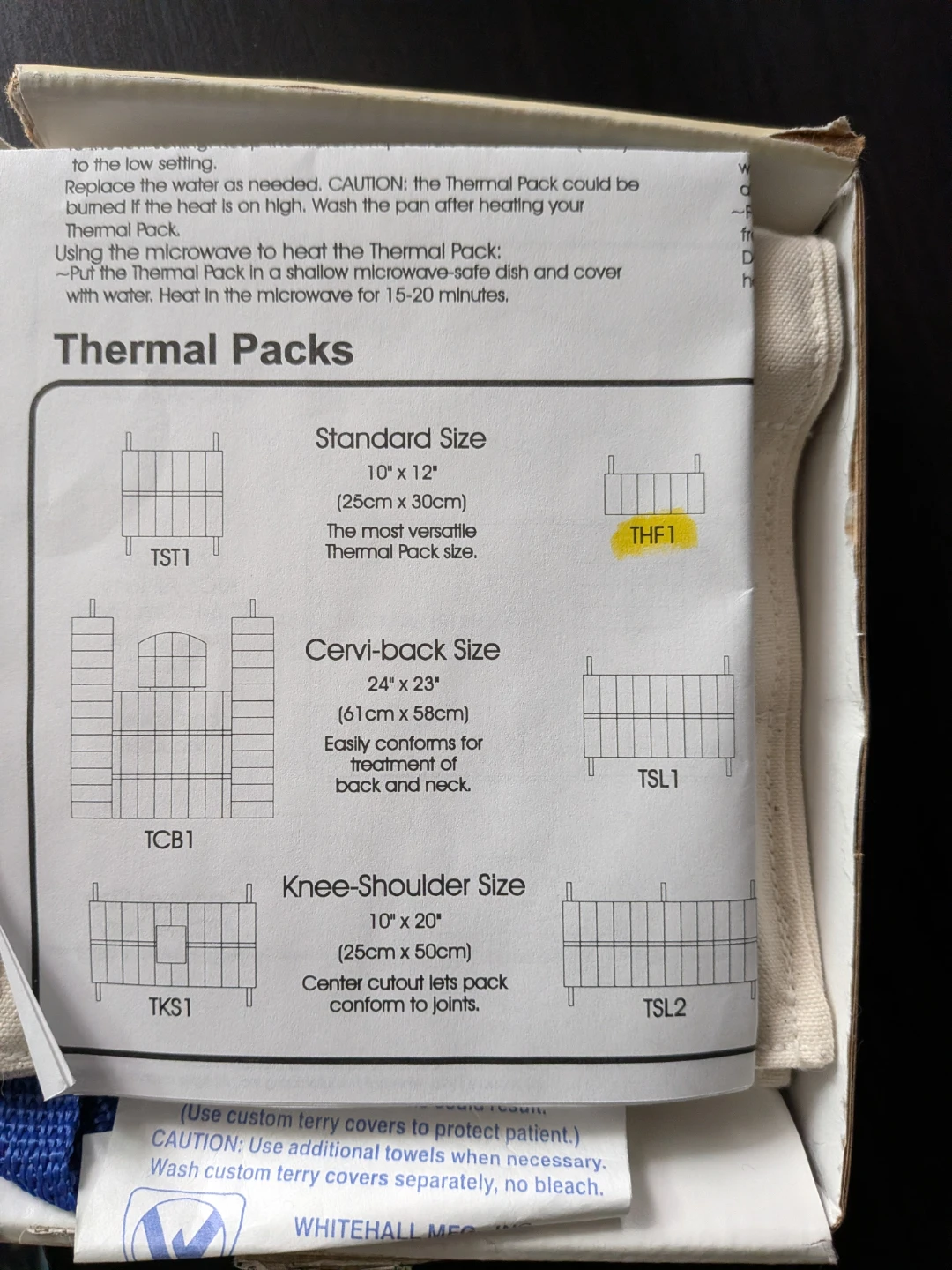 Whitehall Thermal Pack Hot Pack - Half Size 5"x12" - photo 2