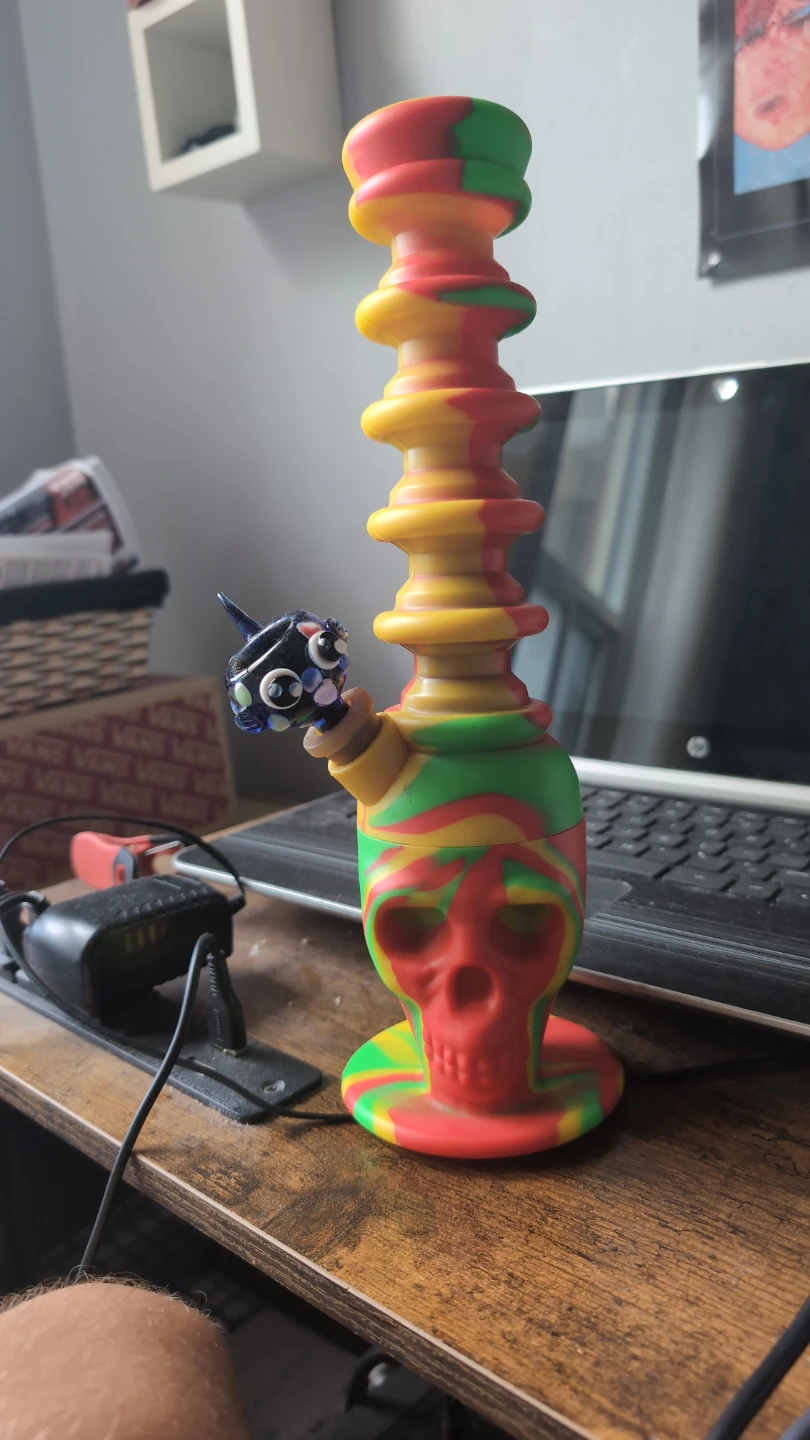 Silicone Bong adjustable bong 4" - 8" with 1g fishy bowl piece