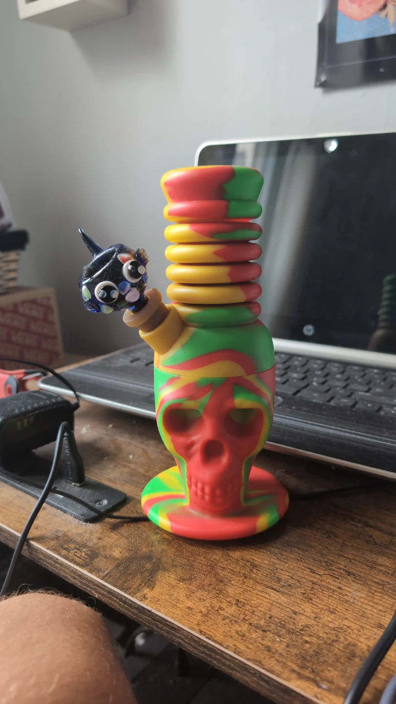 Silicone Bong adjustable bong 4" - 8" with 1g fishy bowl piece - photo 2