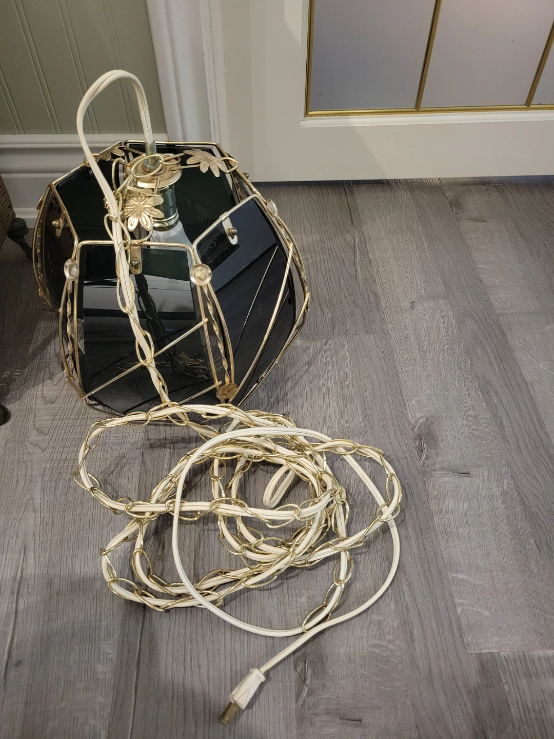 Just plug in!MCM Vintage Hanging Pendant Light Fixture - photo 2