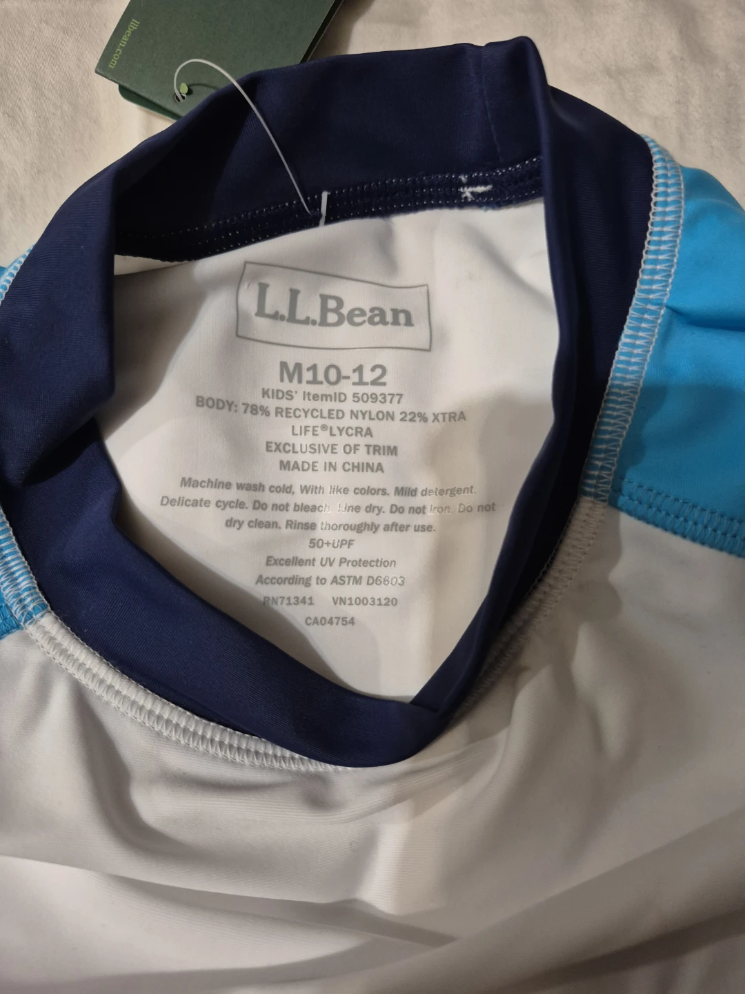 L.L.Bean Kids Rash Guard Size M 10-12