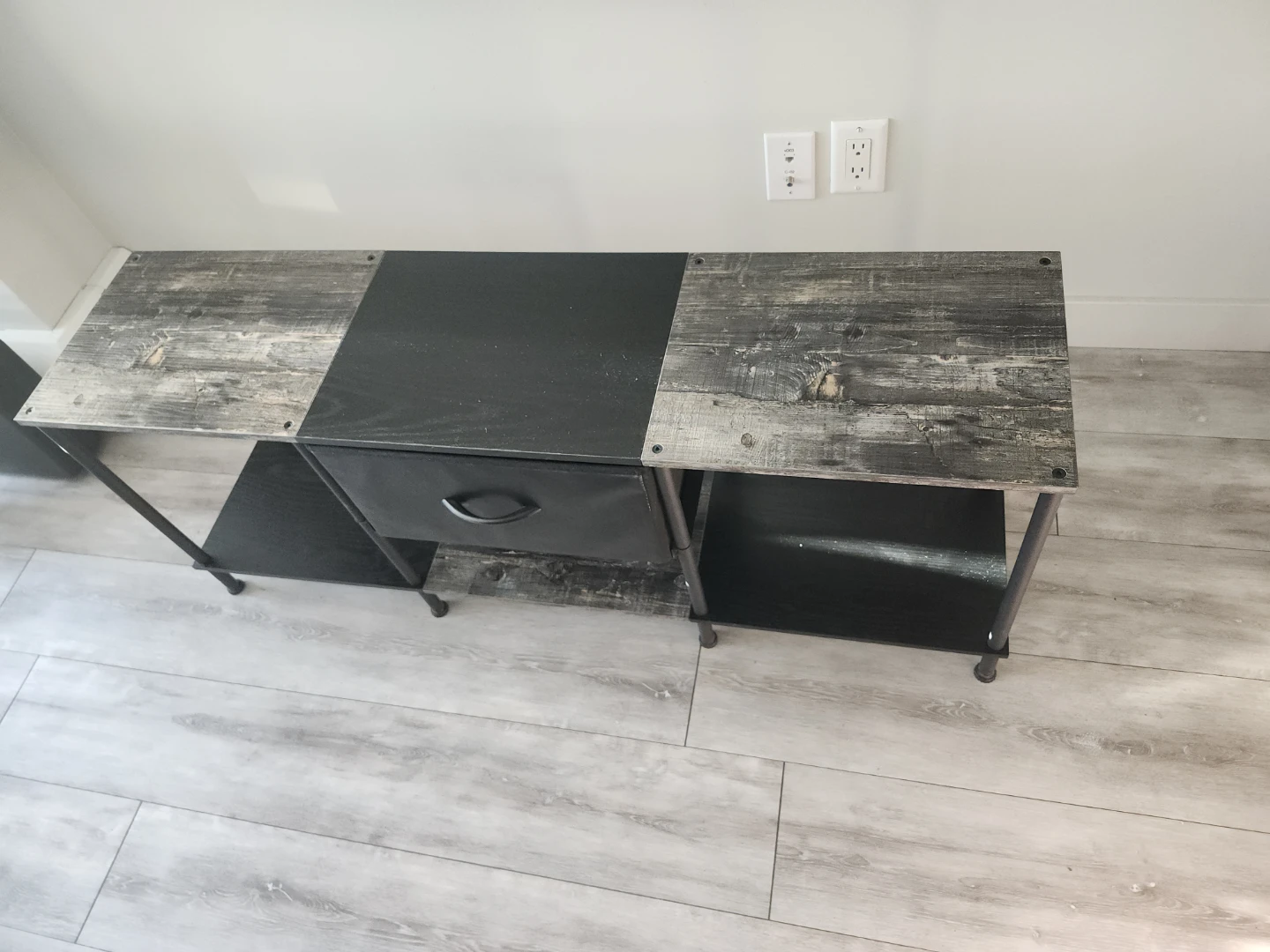 Rustic Style Console Table with Drawer - photo 2