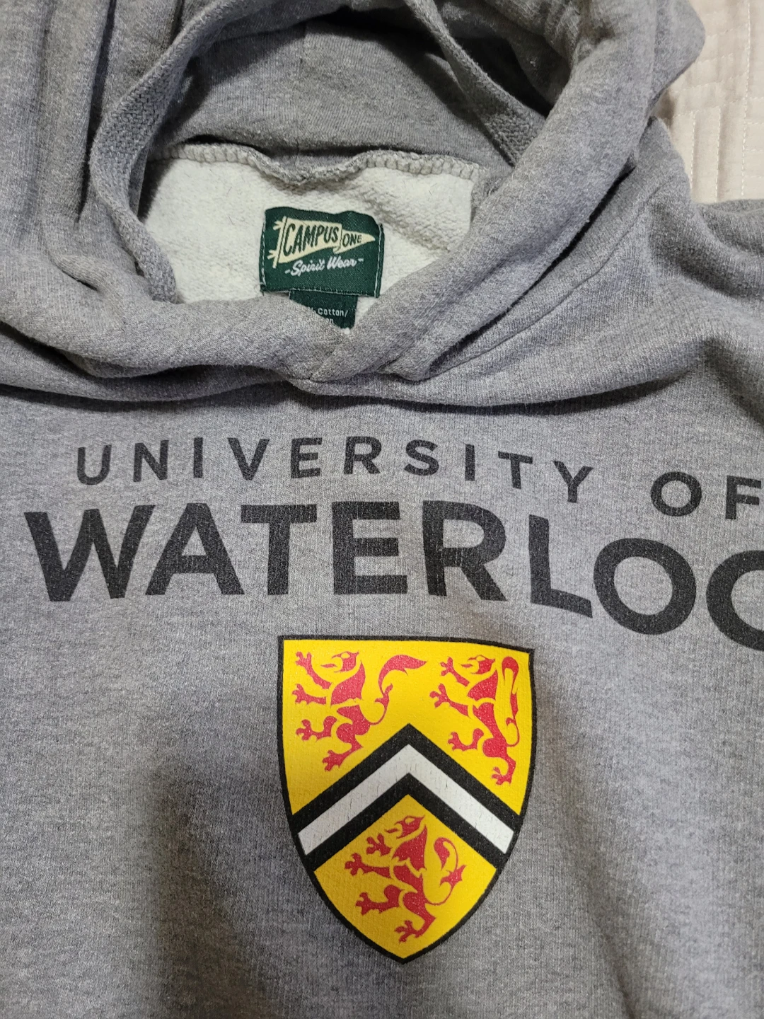 University of Waterloo Grey Hoodie - photo 3