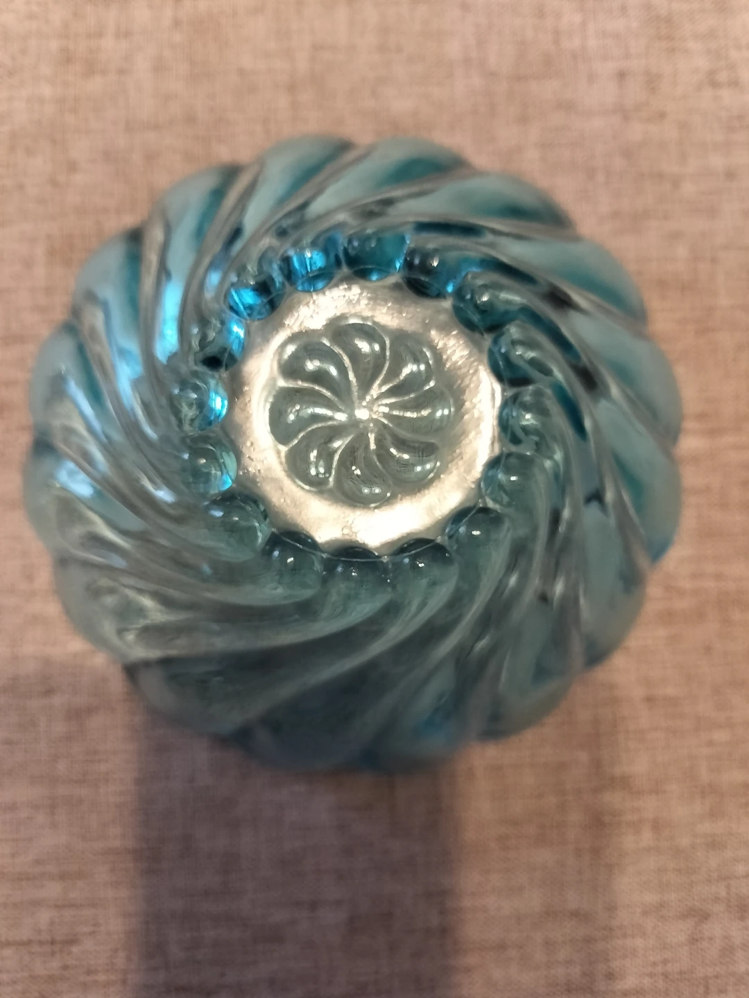 Blue Glass Swirl Bowl - photo 2
