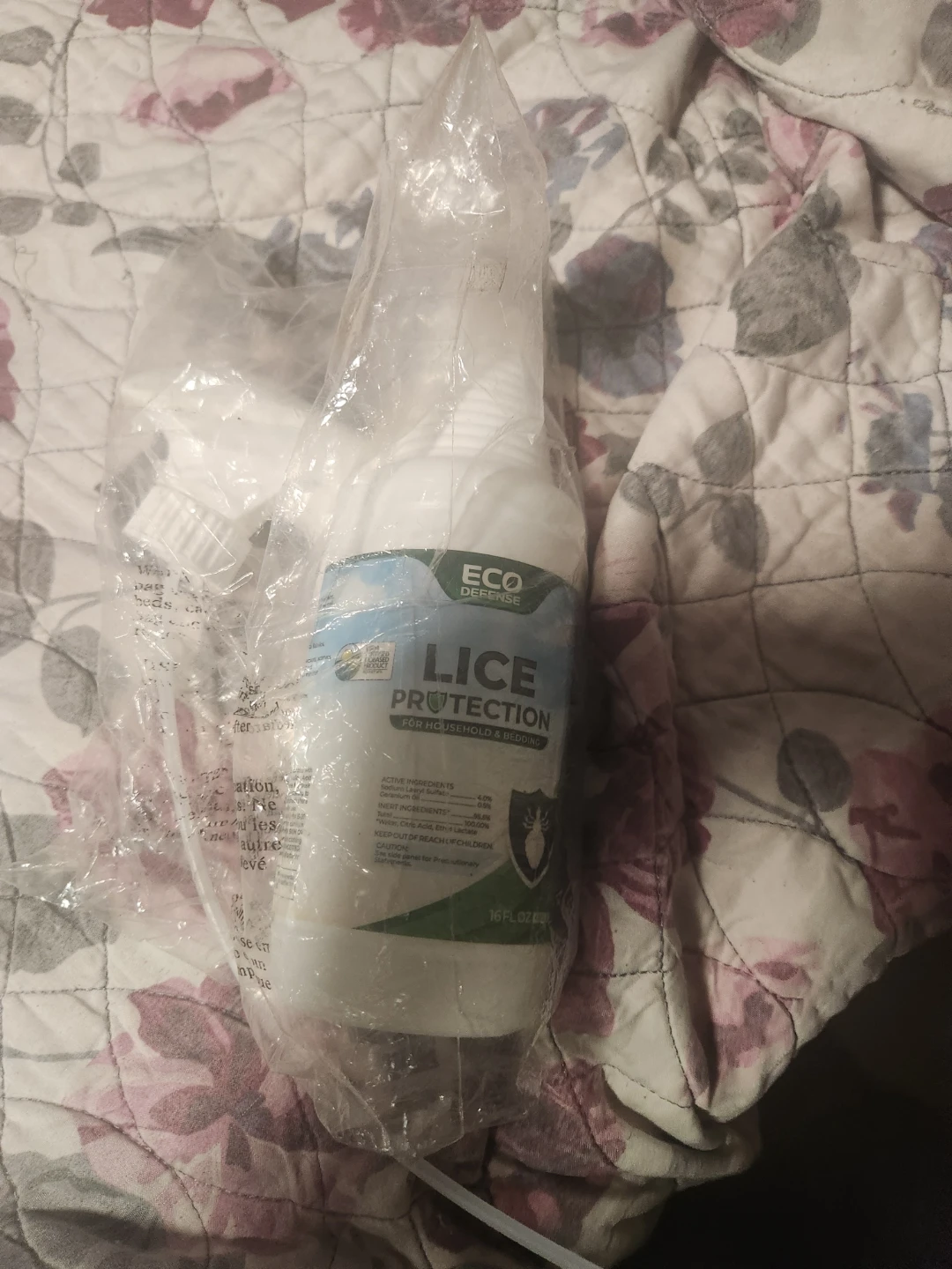 Eco Defense Lice Protection Spray for Household & Bedding