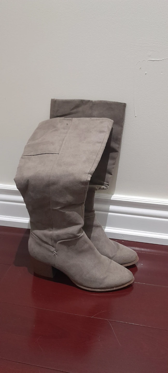 Brown Faux Leather Tall Boots - photo 3