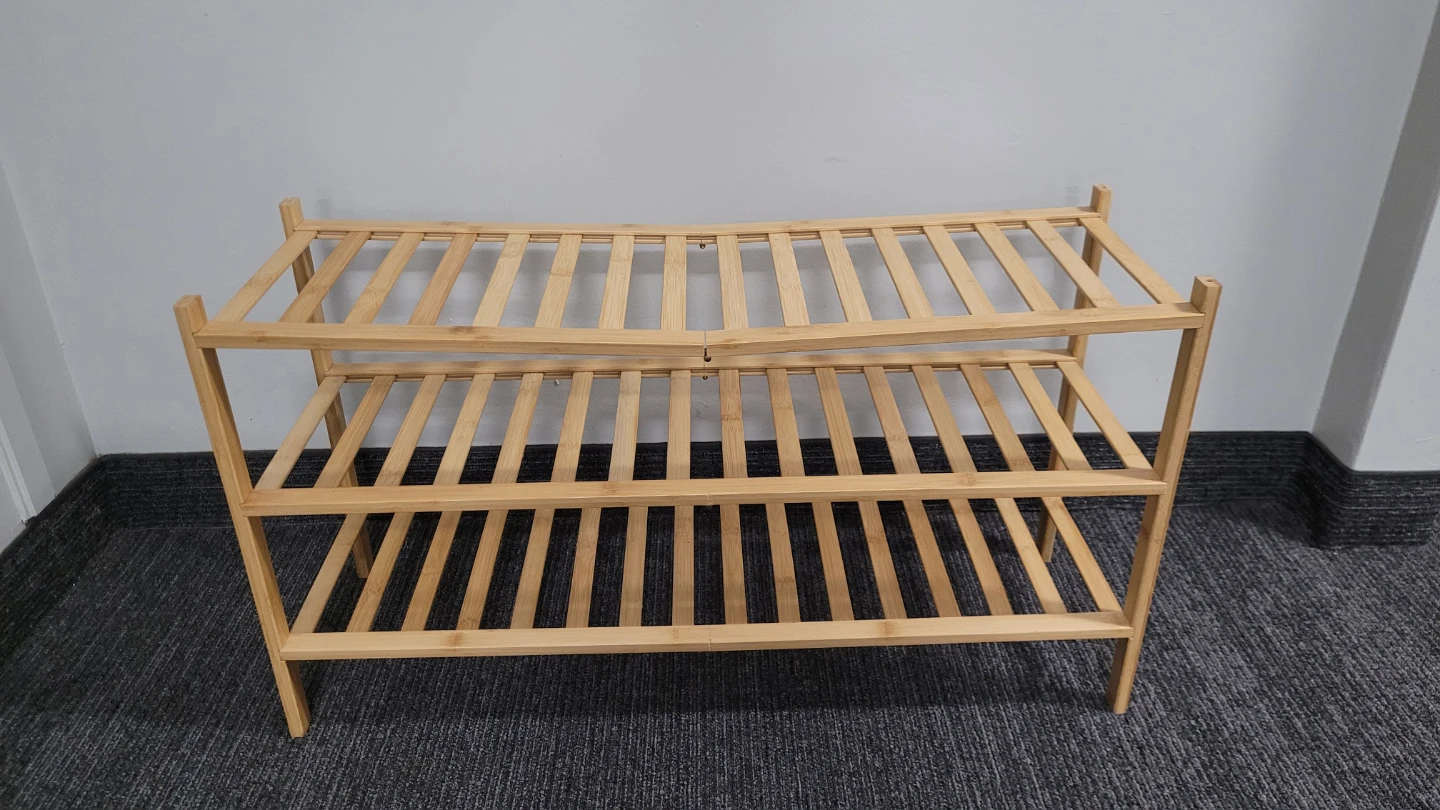 Set of 2 IKEA GREJIG & Bamboo Shoe Racks - photo 2
