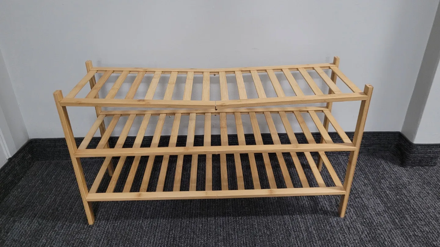 Set of 2 IKEA GREJIG & Bamboo Shoe Racks - photo 2