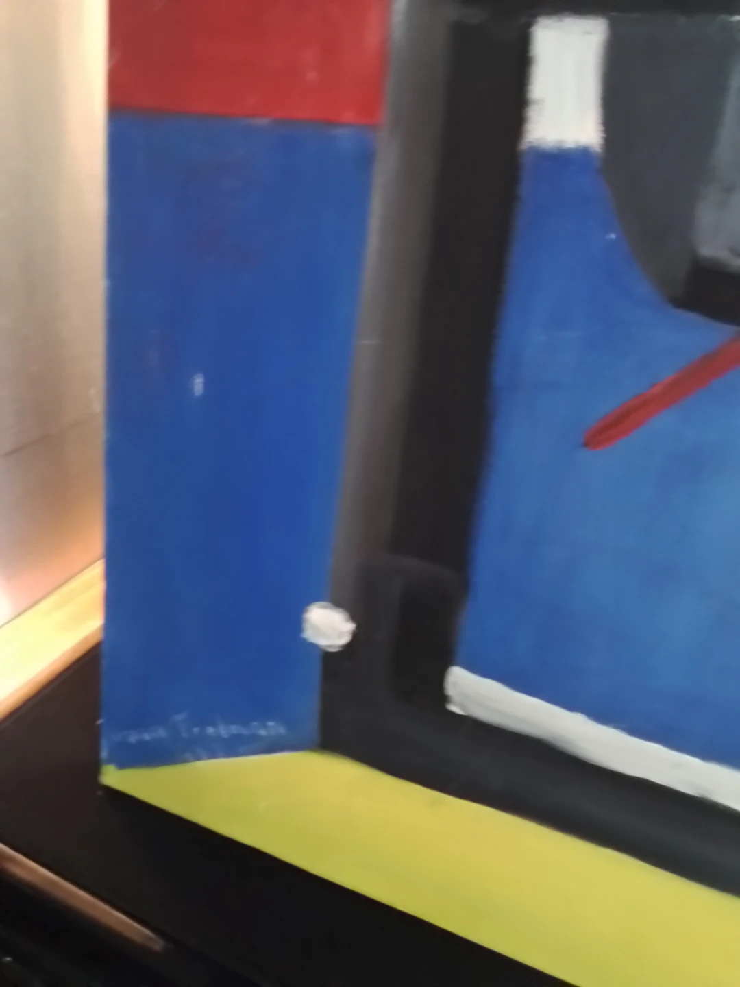 Original 1967 MCM Abstract Oil Painting by Janice Friedman - photo 4