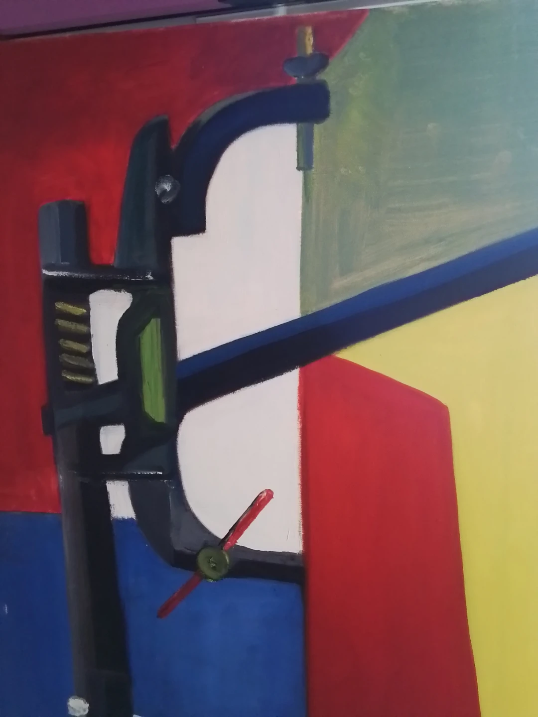 Original 1967 MCM Abstract Oil Painting by Janice Friedman - photo 5