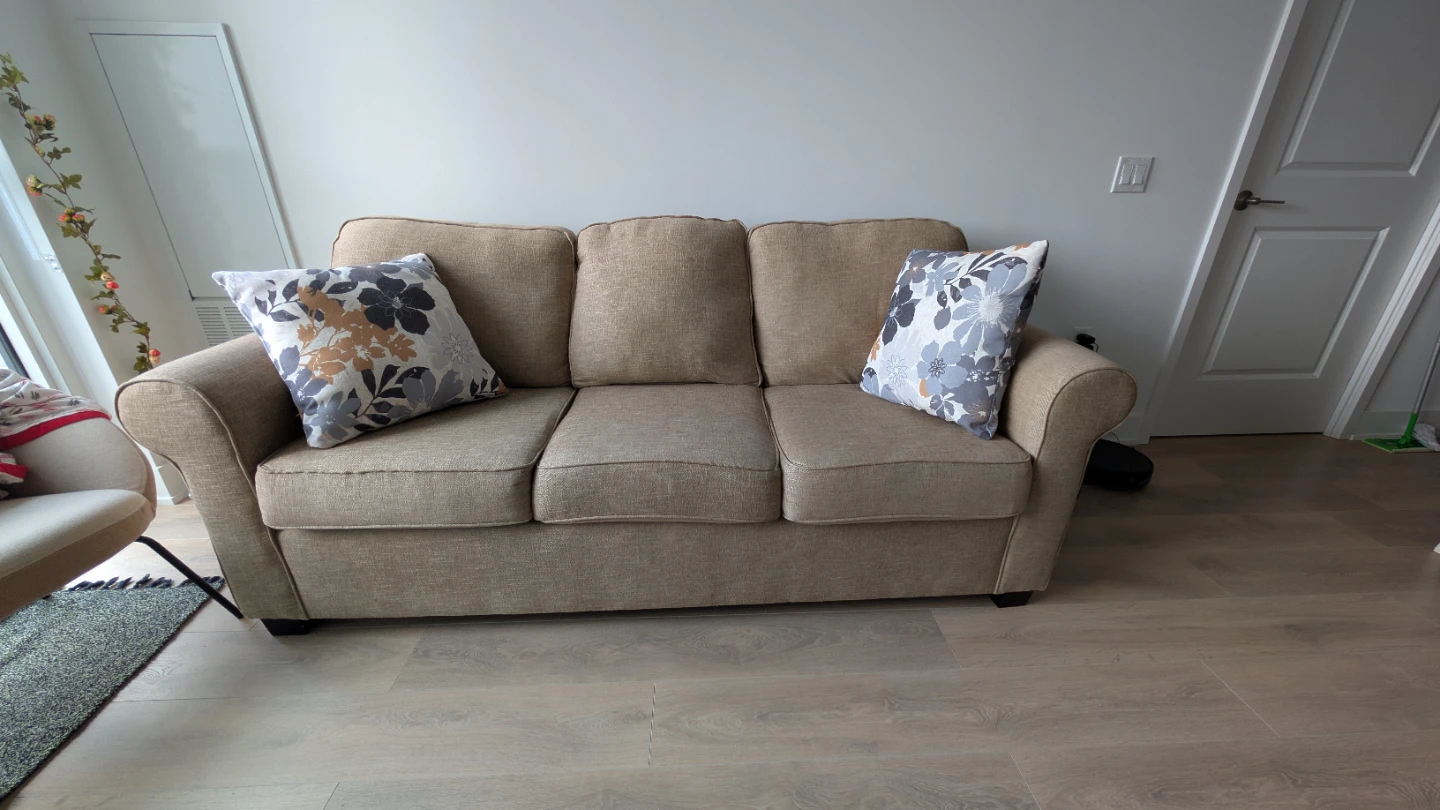 Beige 3-Seater Sofa
