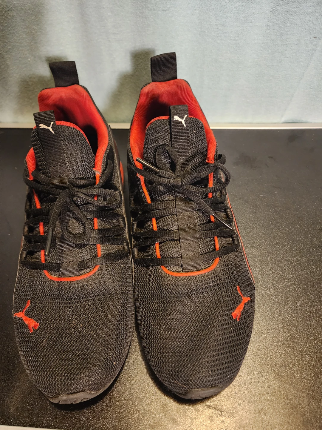 Puma Running Shoes Black/Red Men's Size 9.5