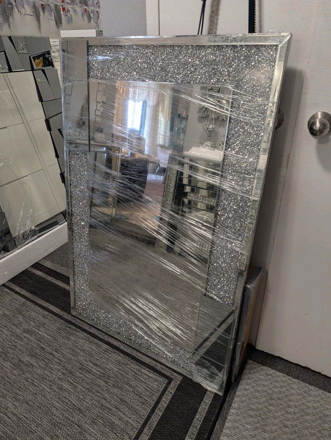 Large Crushed Diamond Mirror - photo 2