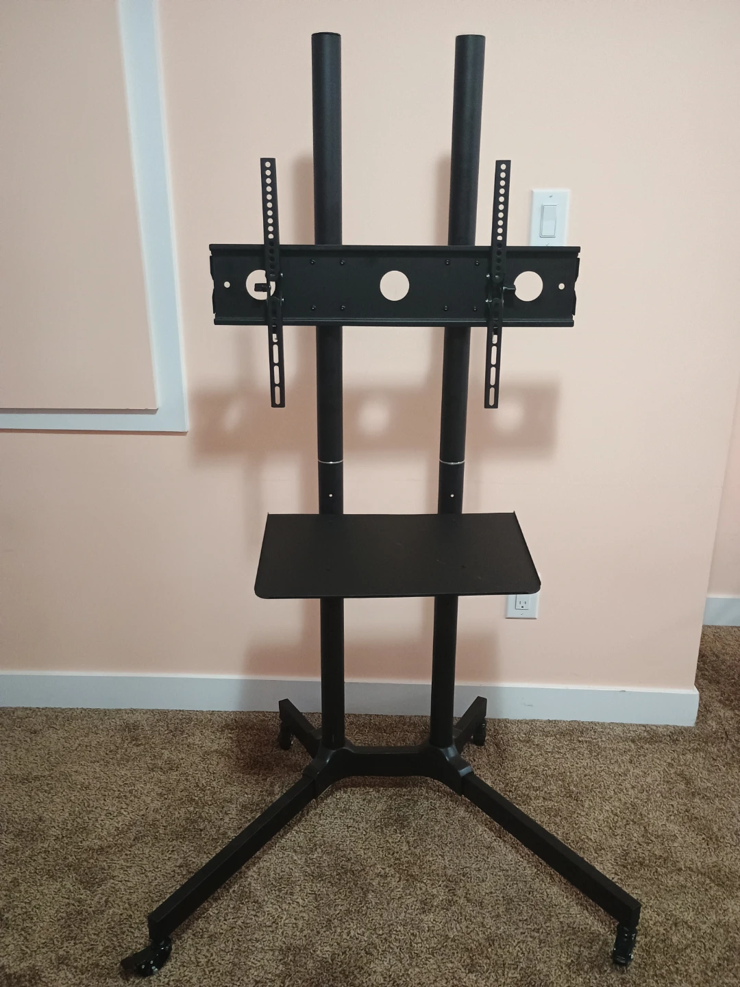 Rolling TV Stand with Shelf