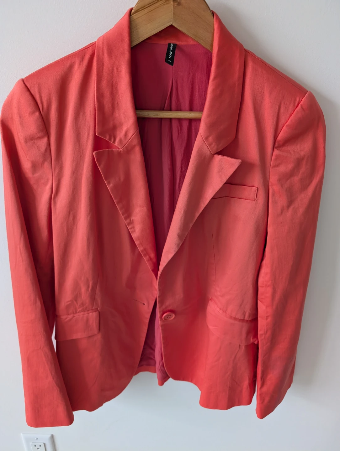 NAF NAF coral blazer size 38