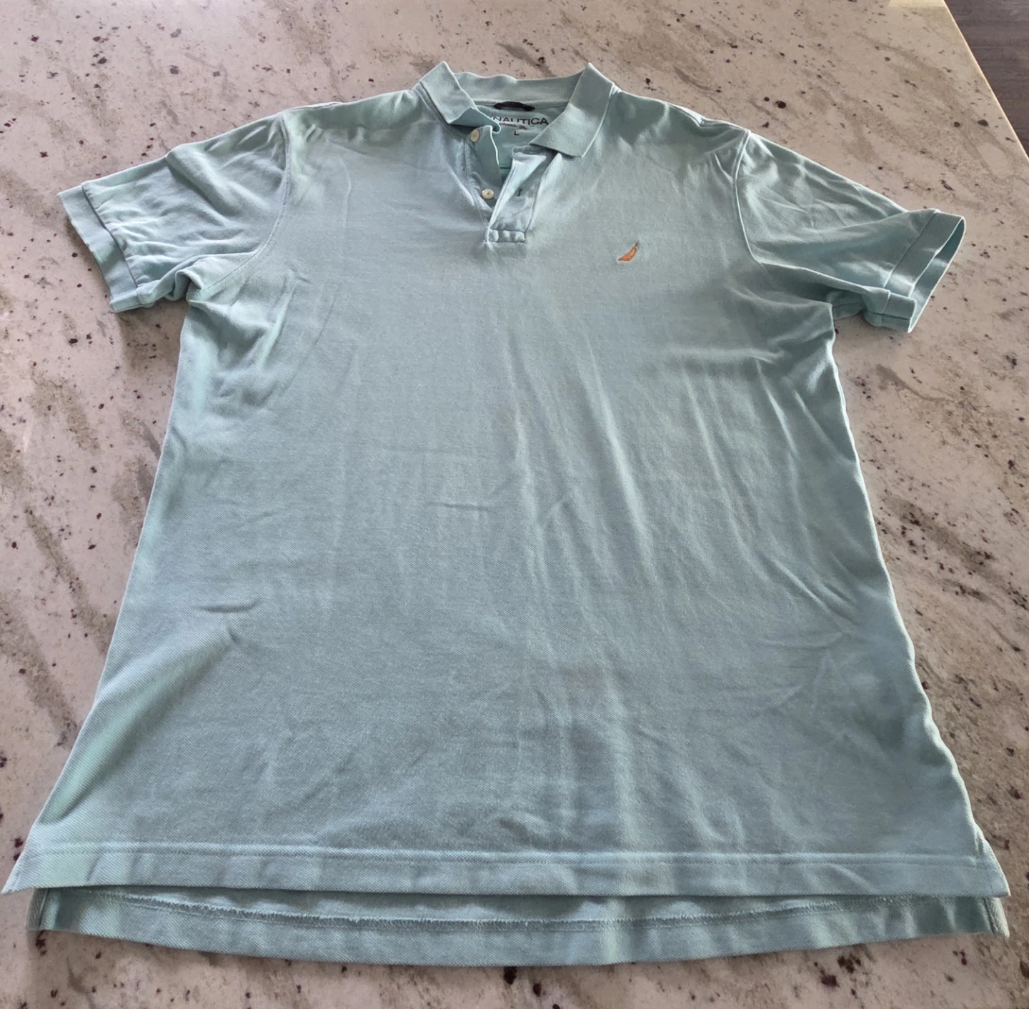 Nautica Classic Fit Polo Shirt - Light Blue - Size L