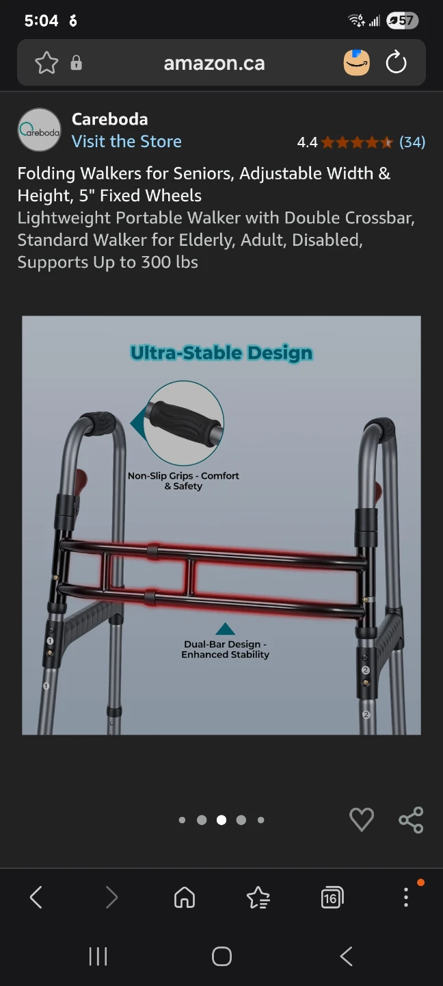 Careboda Folding Walker, New - photo 4