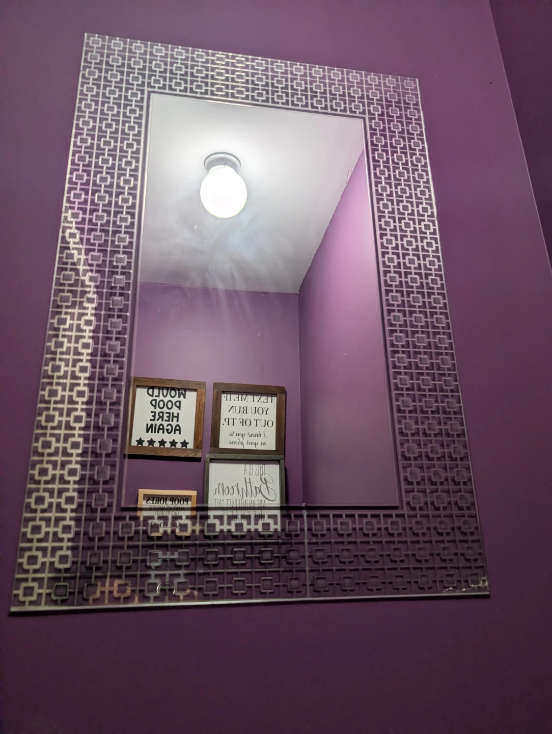 Decorative Wall Mirror with Geometric Frame
