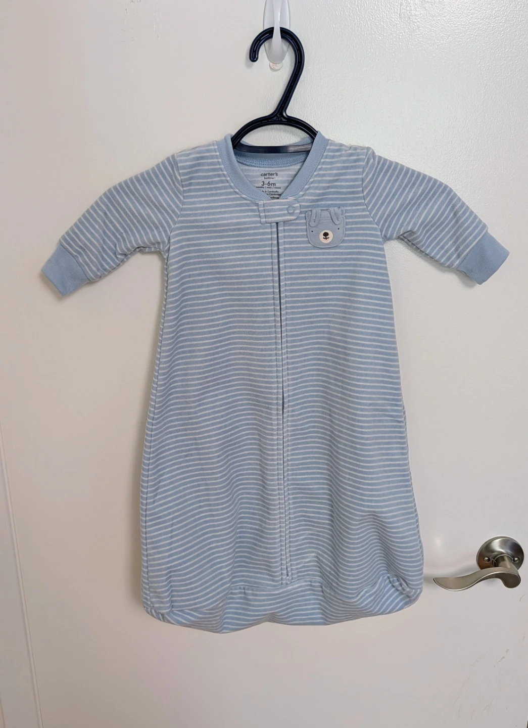 Brand New Carter's Baby Blue Striped Sleep Sack 3-6m