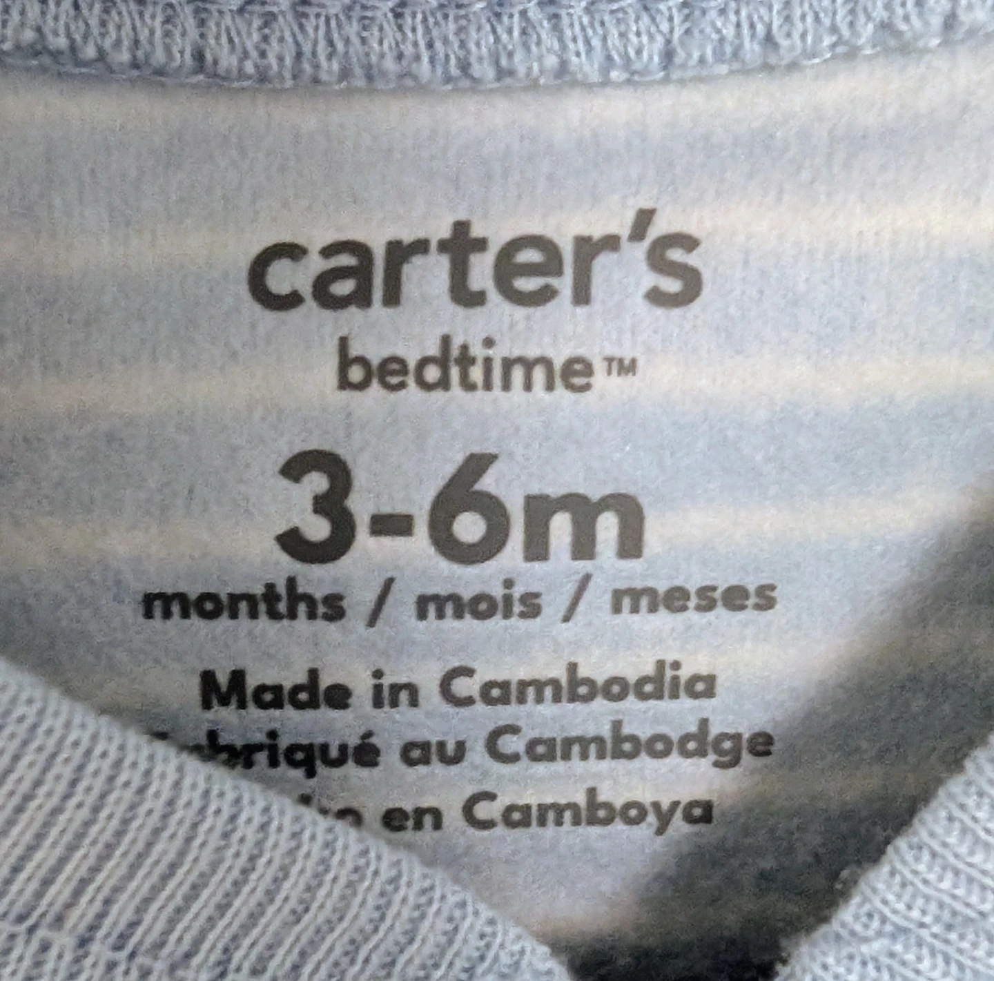 Brand New Carter's Baby Blue Striped Sleep Sack 3-6m - photo 3