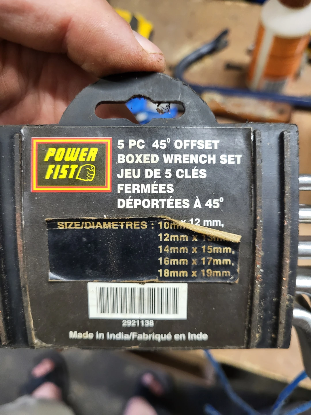Power Fist 5 PC 45° Offset Boxed Wrench Set - photo 2
