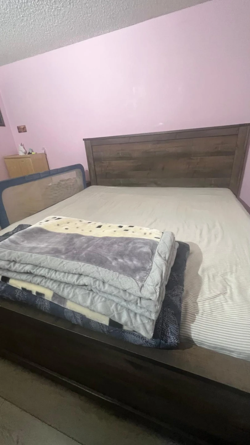 Rustic Wood Queen Bed Frame Headboard - photo 2