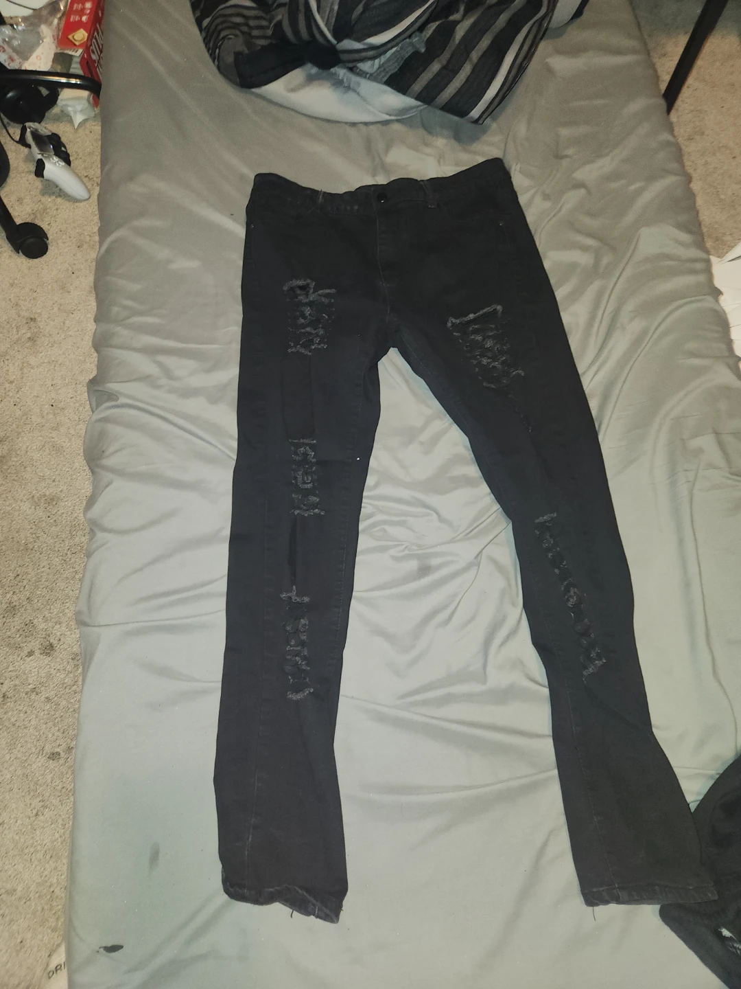 Black Distressed Jeans Size 34