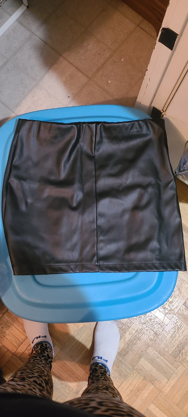 BeVamped Faux Leather Mini Skirt - Black - Size L - photo 2