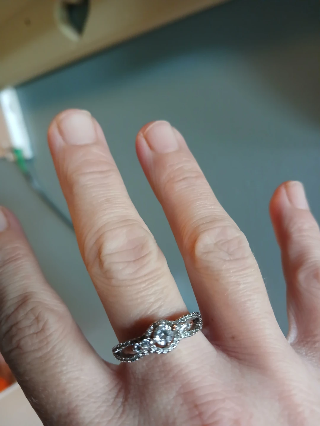 Charmed Aroma Silver ring with clear stones - photo 2