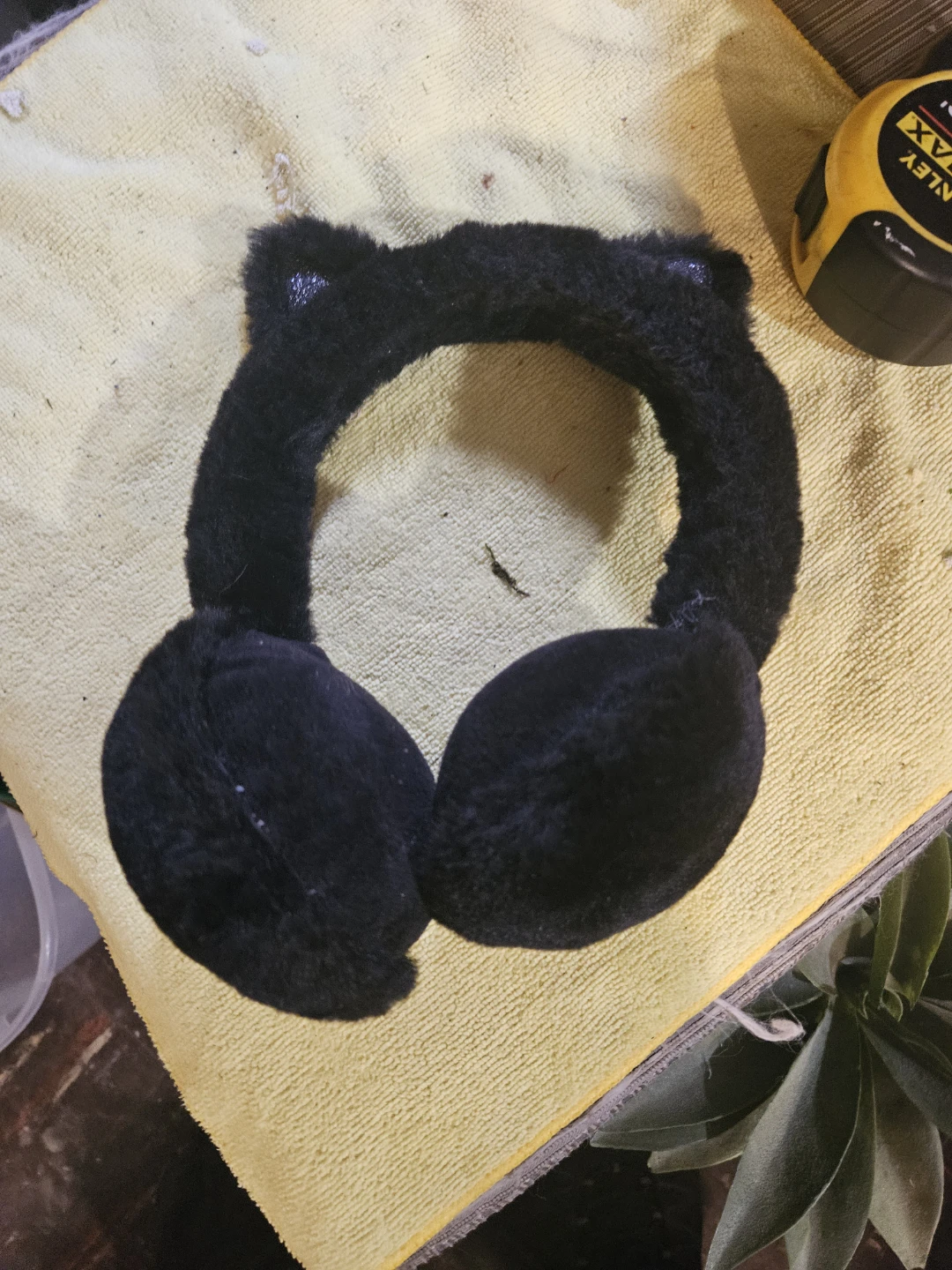 Joe Fresh Black Faux Fur Earmuffs with Cat Ears - photo 2