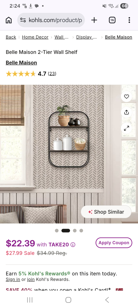 Belle Maison 2-Tier Wall Shelf - photo 3