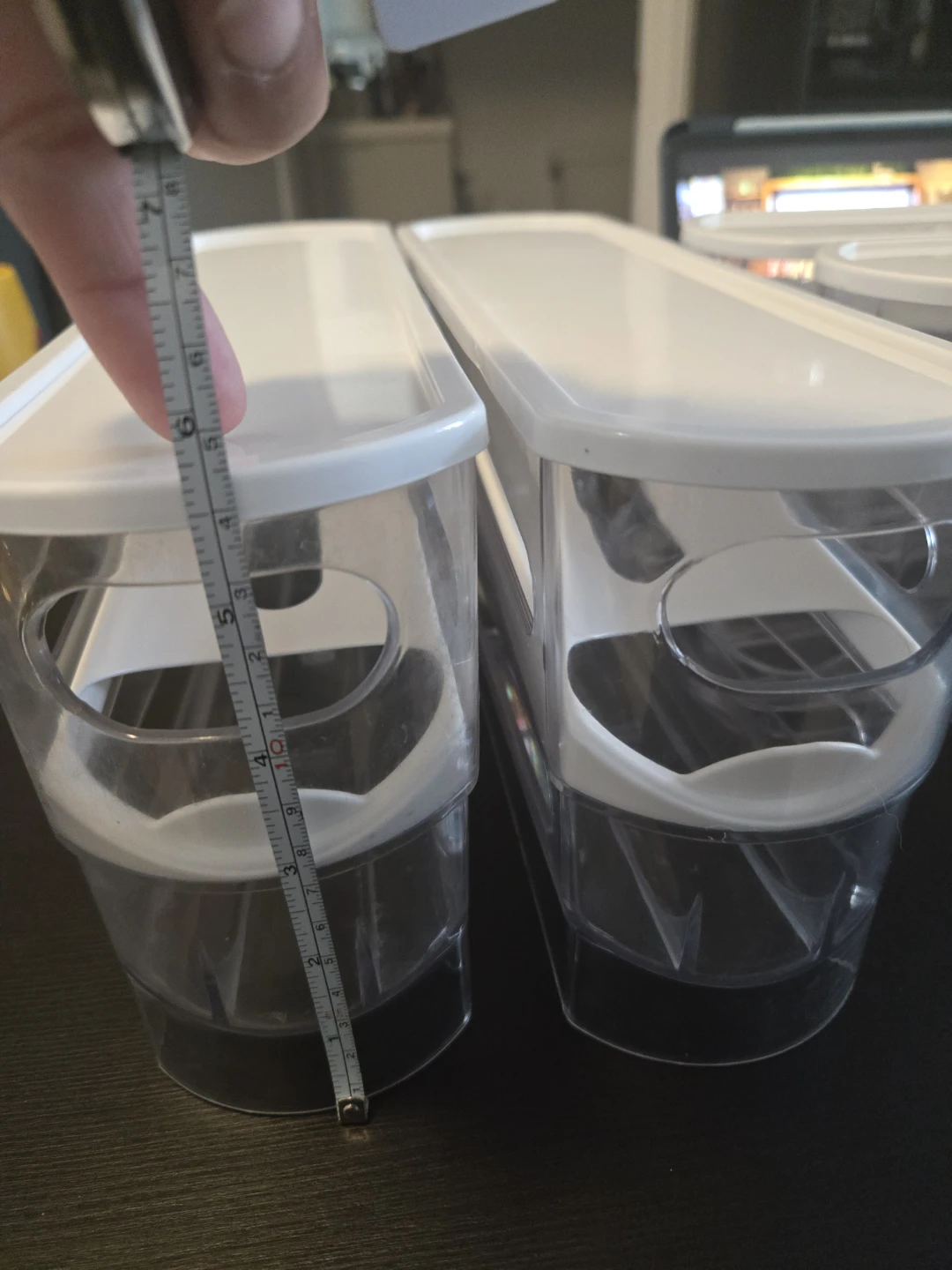 New - Clear Plastic Stackable Storage Bins with Lids - Set of 4 - photo 4