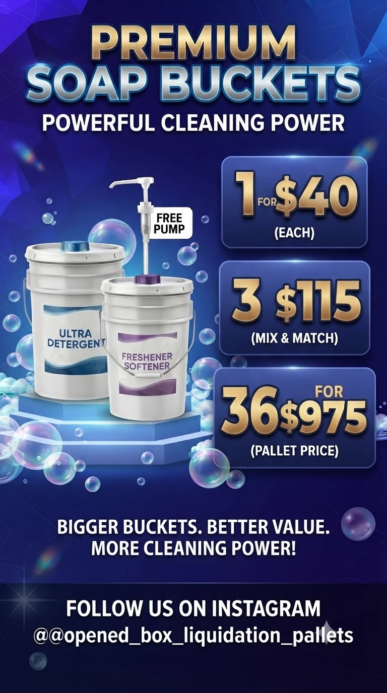Premium Soap Buckets - Ultra Detergent & Freshener Softener
