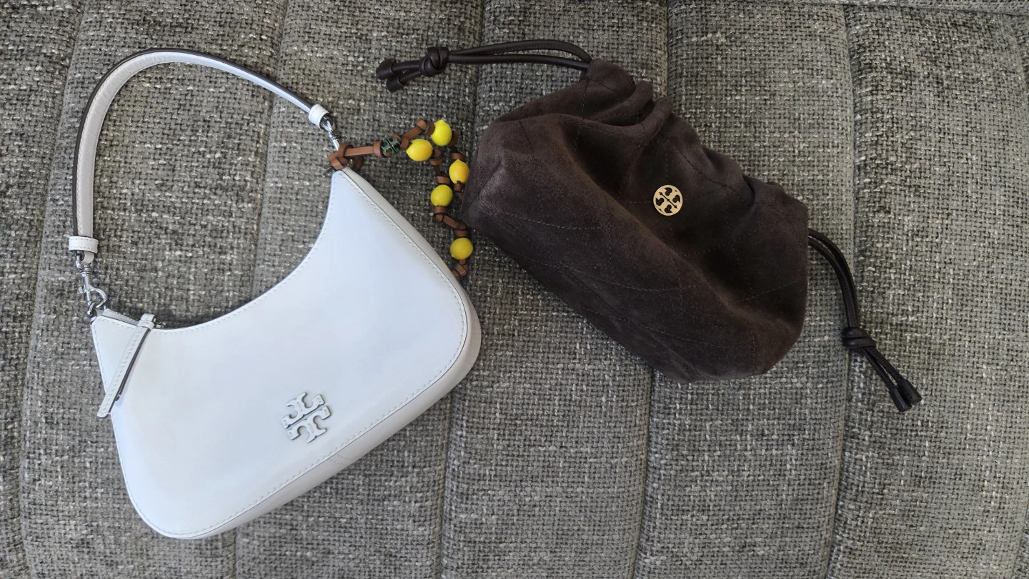 Tory Burch White Hobo Bag with Dust Bag